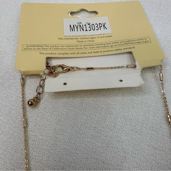 Pendant Mama Necklace Gold Tone Pink Stone - Picture 7 of 8